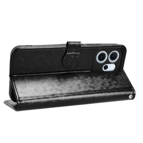 Klopové puzdro pre Oppo Reno 14F, Wallet Rhombus, čierne