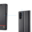 Klapkové puzdro pre Samsung Galaxy A55, Carbon LC.IMEEKE, čierne