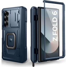 Obrnené puzdro pre Samsung Galaxy Z Fold 6 5G, Dexnor Full Body S-Pen Slot, modré