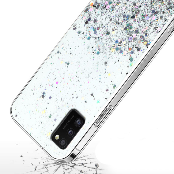 Obal na mobil pre Samsung Galaxy A41, Glittery, priehľadné