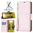 Klapkové puzdro pre Samsung Galaxy A25 5G, Wallet Litchi Leather, ružové + 9H sklo 
