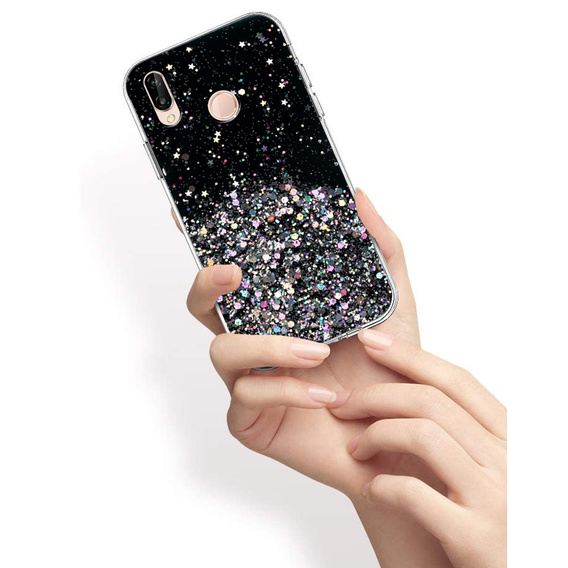 Obal na mobil pre Huawei P20 Lite, Glittery, čierne