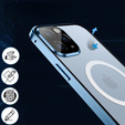Magnetické puzdro Dual Glass MagSafe pre iPhone 13 Pro, modré