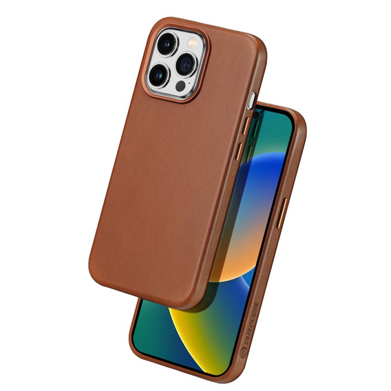 Obal na mobil pre iPhone 14 Pro, Dux Ducis Max Naples, hnedé