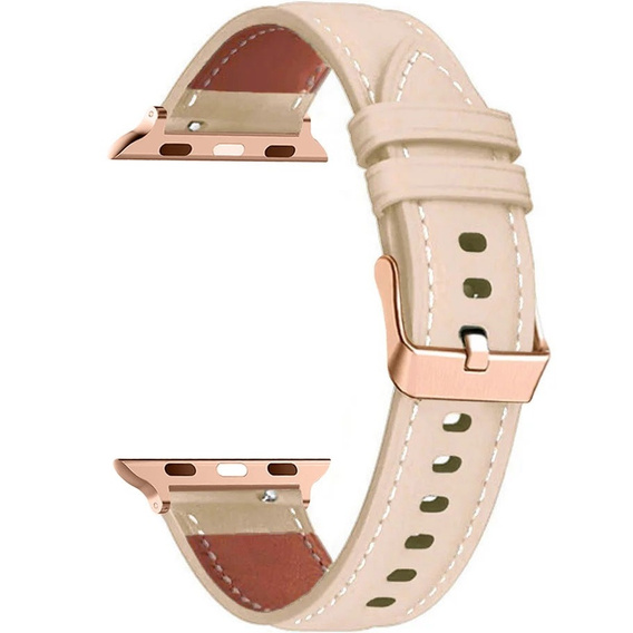 Kožený remienok pre Apple Watch 1/2/3/4/5/6/7/8/SE/Ultra 42/44/45/49 mm, čierny