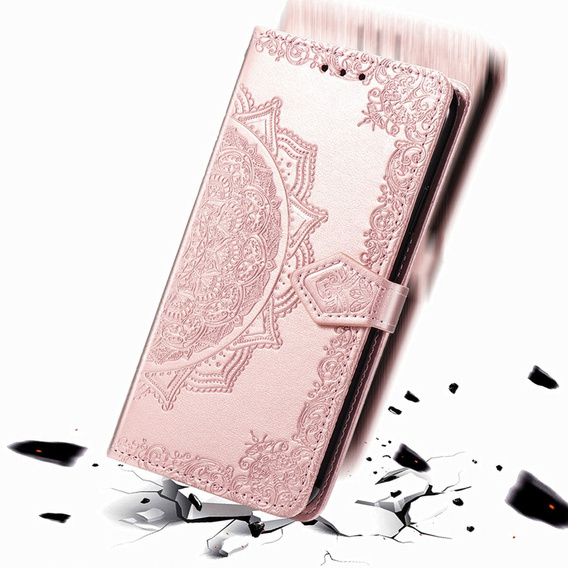 Klapkové puzdro pre Samsung Galaxy Z Fold3 5G, Mandala, ružové rose gold