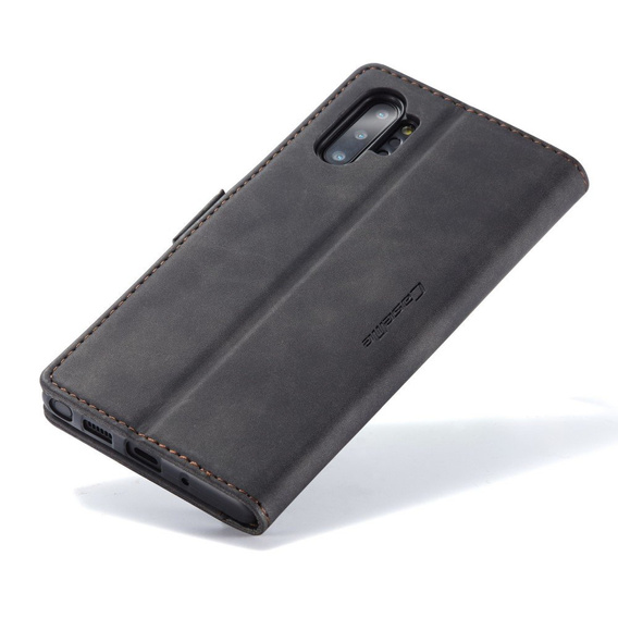 CASEME puzdro pre Samsung Galaxy Note 10 Plus/5G, Leather Wallet Case, čierne
