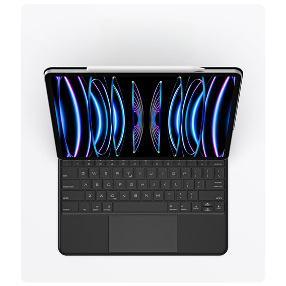 Puzdro + klávesnica iPad Pro 12.9" 2022/2021/2020 (6/5/4 gen.), Dux Ducis Keyboard TouchPad, čierne