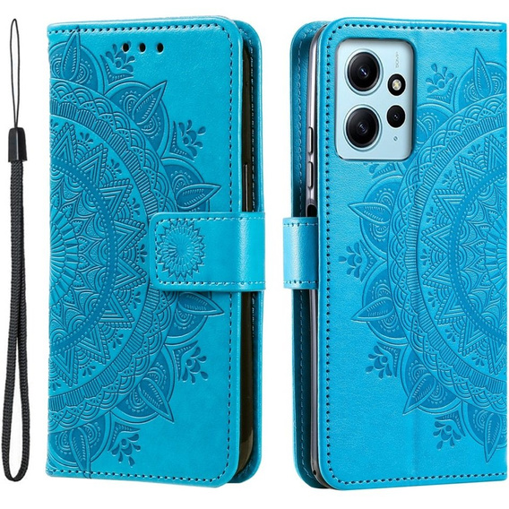 Klapkové puzdro pre Xiaomi Redmi Note 12 4G, Mandala, modré