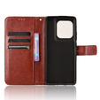 Klapkové puzdro pre Motorola Edge 50 Ultra, Crazy Horse Wallet, hnedé