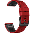 Silikónový remienok pre Garmin Fenix 7 / Forerunner 965 / 955 / 945 / 935,  červený / čierny