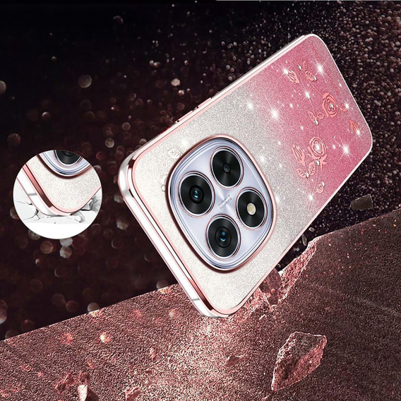 Puzdro Glitter Flower pre Xiaomi Redmi Note 15 5G / Poco M8 5G