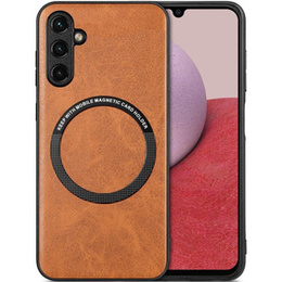 Obal na mobil pre Samsung Galaxy A14 5G, Leather Hybrid MagSafe, hnedé