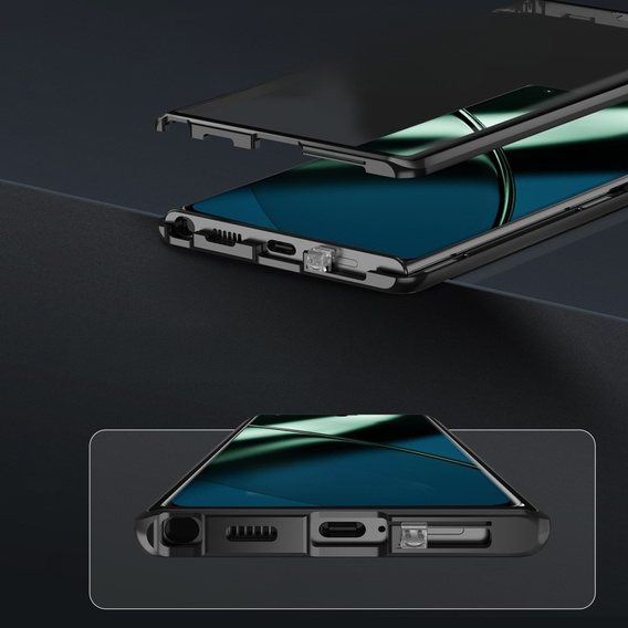 Puzdro pre OnePlus 11 5G, Magnetic Dual Glass, čierne