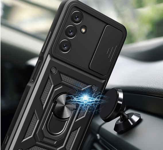 Obal na mobil pre Samsung Galaxy A14 4G/5G, CamShield Slide, čierne