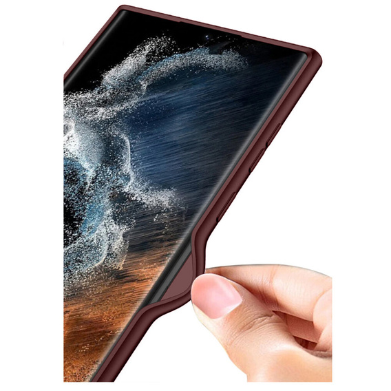 Obal na mobil pre Samsung Galaxy S24 Ultra, GKK Slim CamShield, bordové