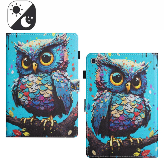 Puzdro pre Samsung Galaxy Tab A7 Lite, s chlopňou, owl