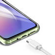 Puzdro pre Samsung Galaxy A25, silikónové s trblietkami, priehľadné + 9H sklo