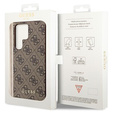 GUESS Obal na mobil pre Samsung Galaxy S24 Ultra, 4G Charms Collection Hardcase, hnedé