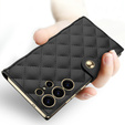 Flipové puzdro pre Samsung Galaxy S25 Ultra, GKK Mirror Wallet, čierne