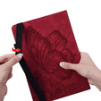Obal na mobil pre Lenovo Tab M9, Wallet Pen Slot, butterflies, hnedé
