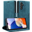 Puzdro pre Samsung Galaxy A14 4G/5G, ERBORD Vintage, peňaženka s chlopňou, modré