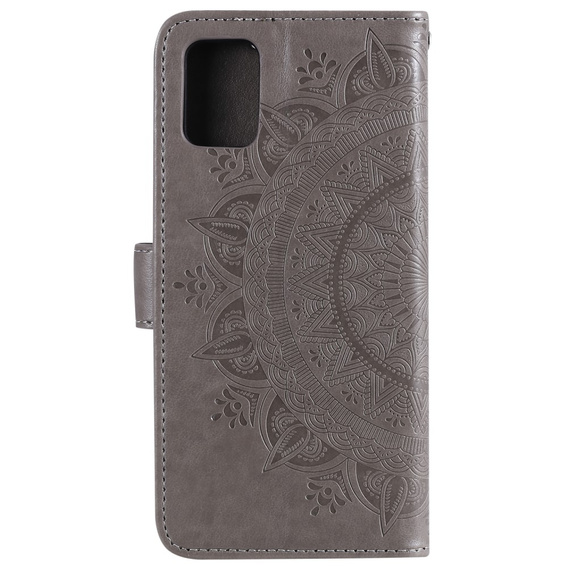 Klapkové puzdro pre Oppo Reno6 5G, Mandala, sivé