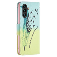 Klapkové puzdro pre Samsung Galaxy A05s, Wallet, Feather, modré
