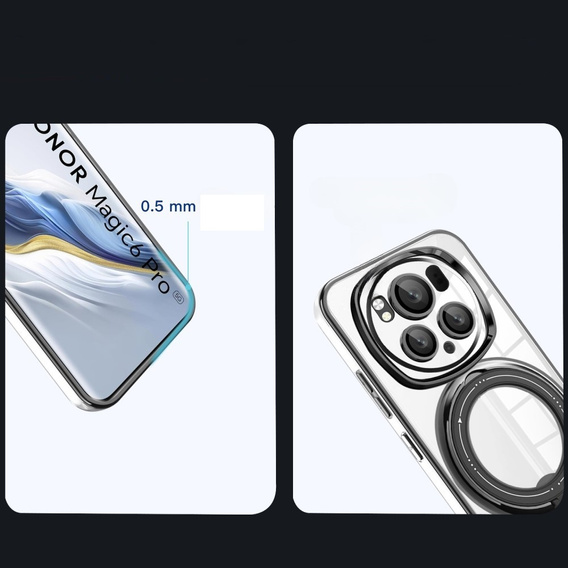 Magnetické puzdro pre Honor Magic 6 Pro 5G, pre MagSafe, čierne