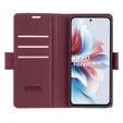 Puzdro pre Oppo Reno 11F, ERBORD Glossy Litchi, flipová peňaženka, červené