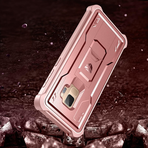 Obrnené puzdro pre Samsung Galaxy S9, Dexnor Full Body, ružové