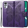 Klapkové puzdro pre Motorola Moto G22, Butterfly, fialové
