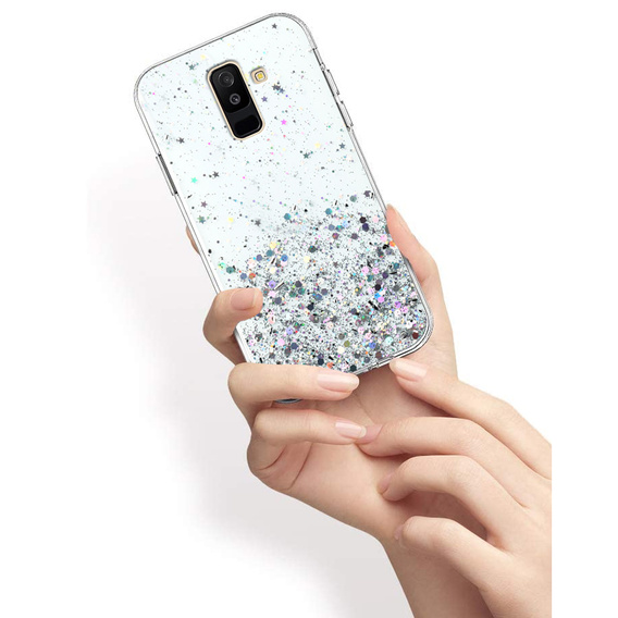 Obal na mobil pre Samsung Galaxy A6 Plus 2018, Glittery, priehľadné