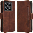Klapkové puzdro pre Xiaomi 14T, Card Slot, hnedé