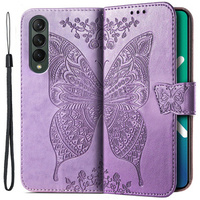 Klapkové puzdro pre Samsung Galaxy Z Fold 4 5G, Butterfly, fialové