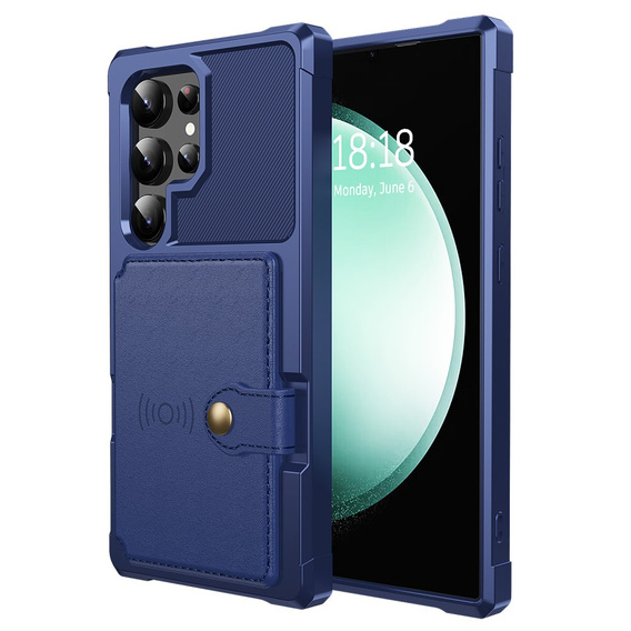 Puzdro pre Samsung Galaxy S25 Ultra, Card Holder Kickstand, čierne