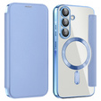 Klapkové puzdro pre Samsung Galaxy A56, RFID Wallet MagSafe CamShield, modré