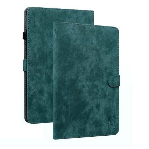Obal na mobil pre Samsung Galaxy Tab S9, Wallet Pen Slot, zelený