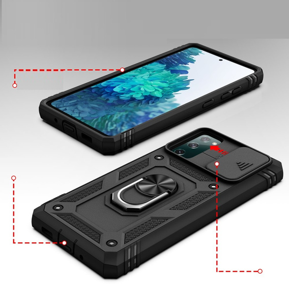Obal na mobil pre Samsung Galaxy S20 FE, CamShield Slide, čierne