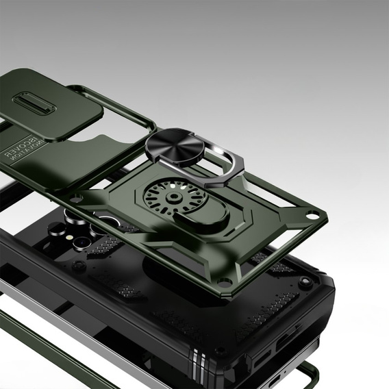 Puzdro pre Samsung Galaxy S25 Ultra, KickStand Camera Lens, tmavozelené