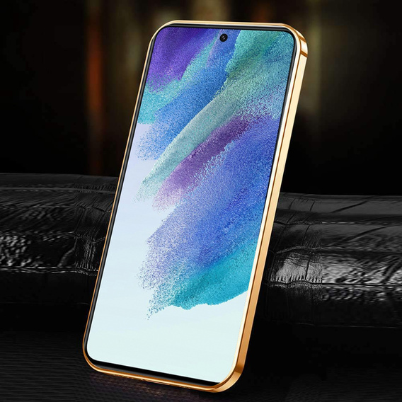 Obal na mobil pre Samsung Galaxy S21 FE 5G, Cowhide Leather, zelený