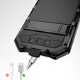Obrnené puzdro pre iPhone 16E, R-JUST, čierne