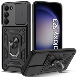Obal na mobil pre Samsung Galaxy S23, CamShield Slide, čierne