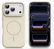 Silikónové puzdro pre iPhone 17 Pro Max - kompatibilné s MagSafe, proti nárazom, béžové