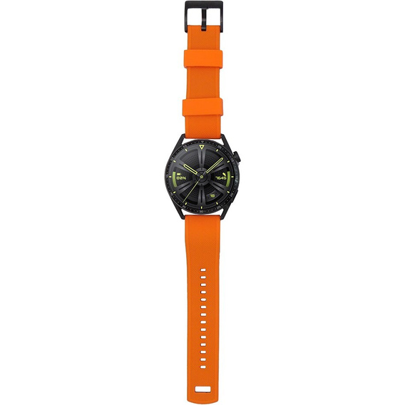 ERBORD Univerzálny silikónový remienok 22mm, Dual Color, oranžový / čierny / čierna pracka