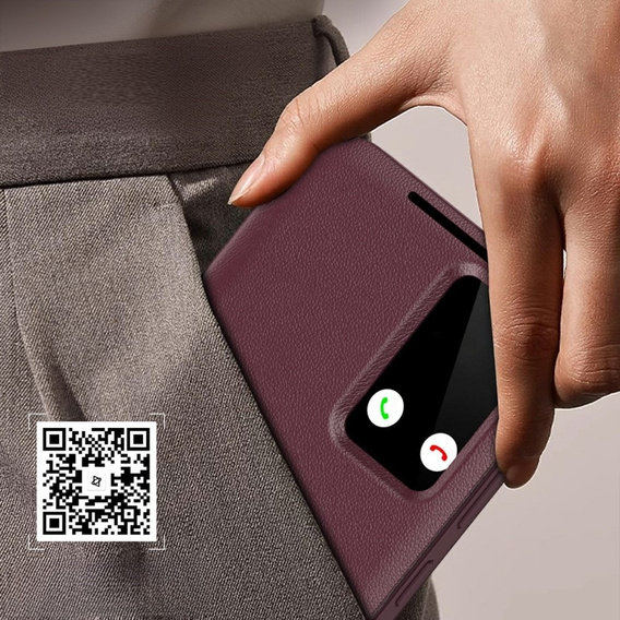 Flipové puzdro pre Samsung Galaxy A56 5G, Smart View Wallet, bordové