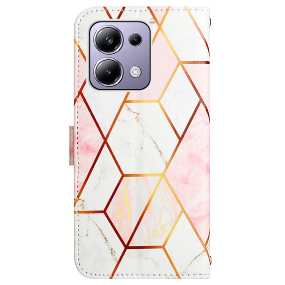 Klapkové puzdro pre Xiaomi Redmi Note 13 Pro 4G, Wallet, Marble ružové