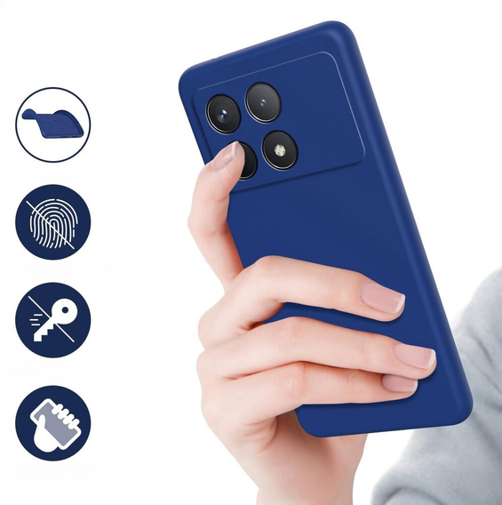 Obal na mobil pre Xiaomi Poco F6 Pro, Silicone Lite, modré