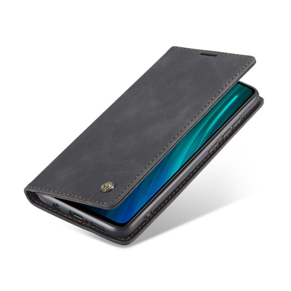 CASEME puzdro pre Xiaomi Redmi Note 8 Pro, Leather Wallet Case, čierne