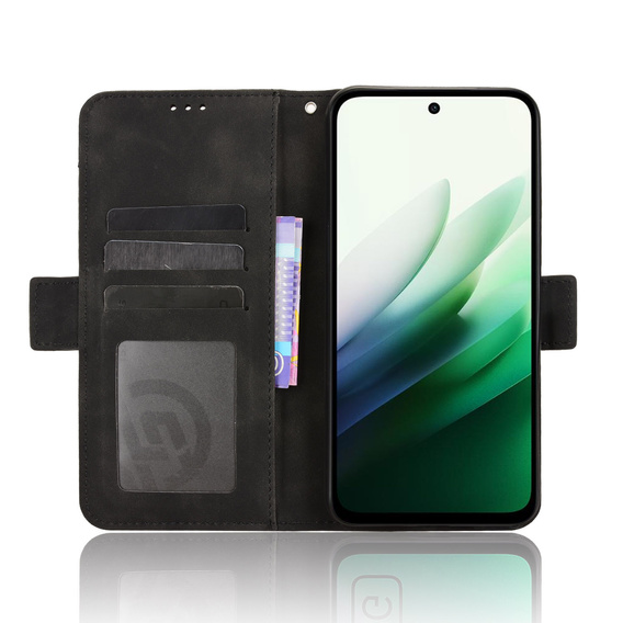 Klapkové puzdro pre Xiaomi Redmi 15 5G / 4G, slot na kartu, peňaženka, čierne